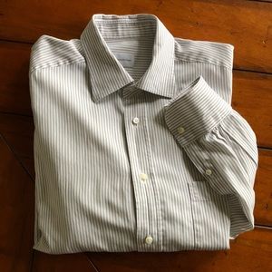 Ermenegildo Zegna | Grey Striped Dress Shirt